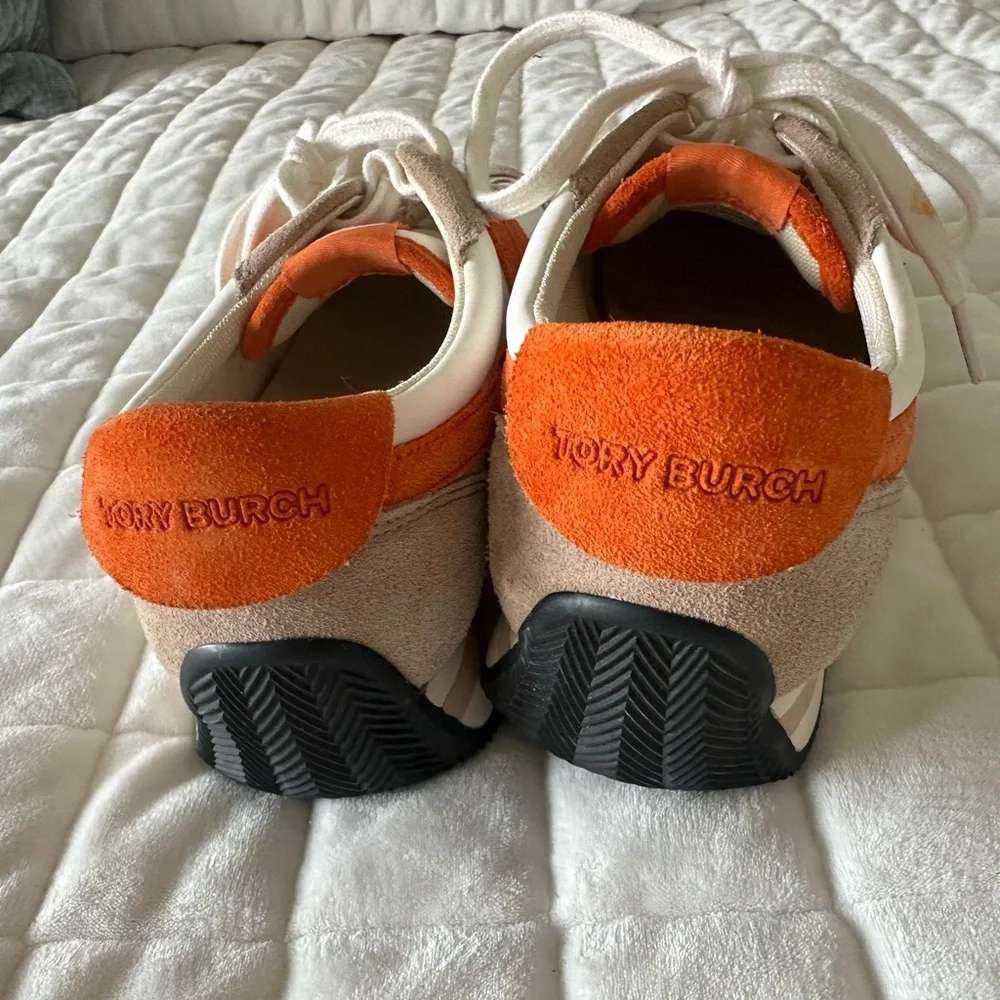Tory Burch Orange Hank Athletic Sneakers – Size 6